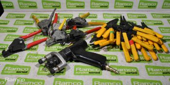 Hand tools - wire cutters, cable cutters, grinder
