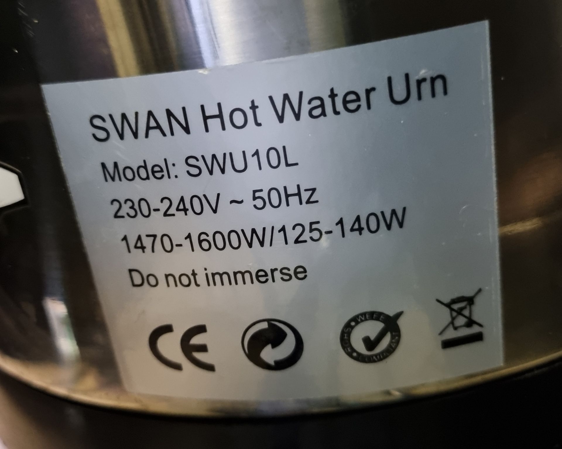 Swan SWU10L stainless steel hot water urn - Image 4 of 4