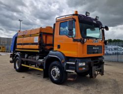 Direct from National Highways MAN TGM Gritters And Combi Sprayers Fitted With Stratos Gritting & Spraying Equipment