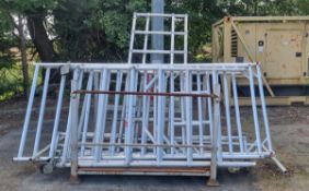 Scaffolding ladder frames mixed sizes with couplings