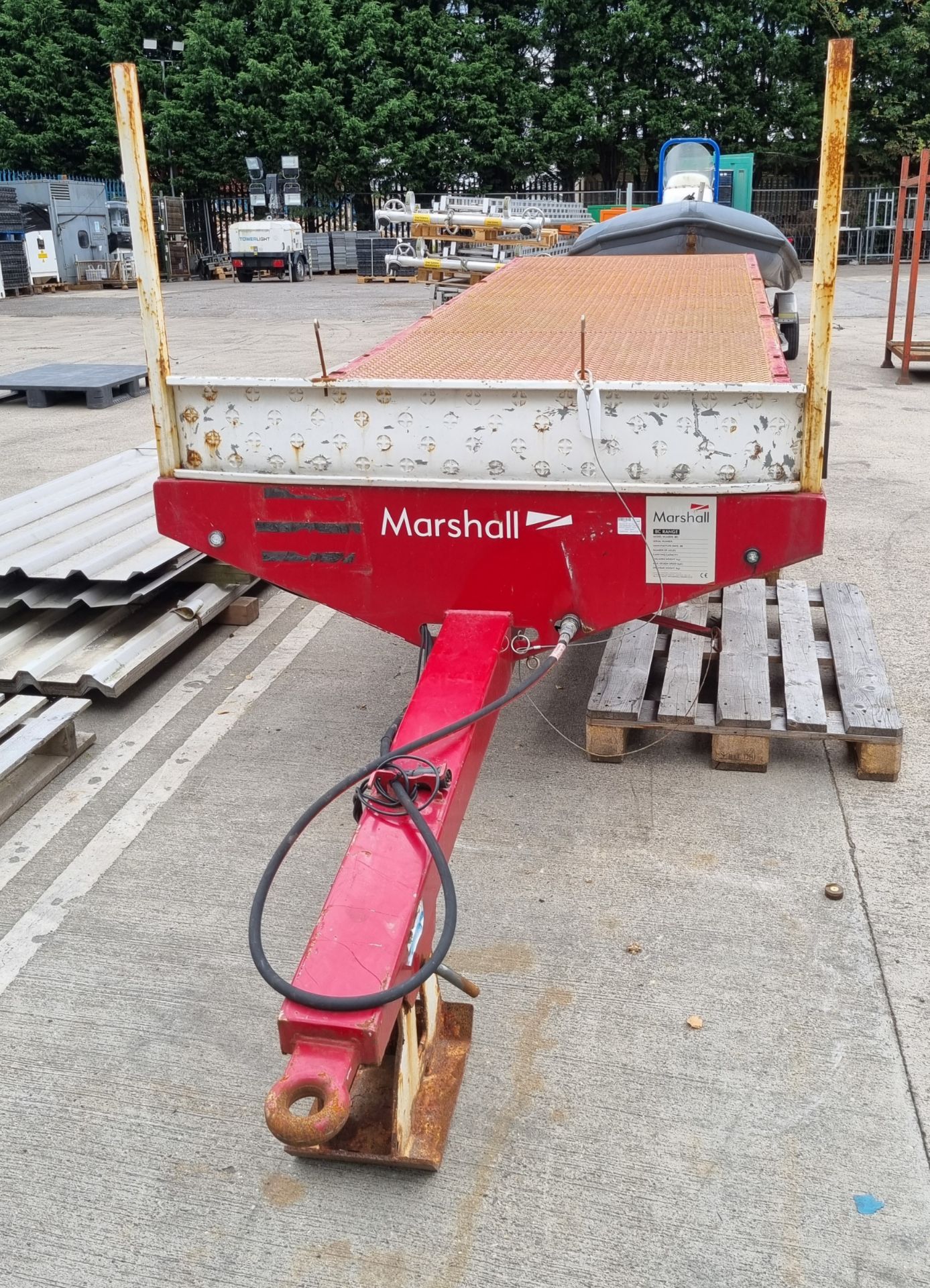 Marshall BC18N 2019 single axle flatbed trailer - 5000 kg carrying capacity - 40kph max design speed - Image 3 of 8