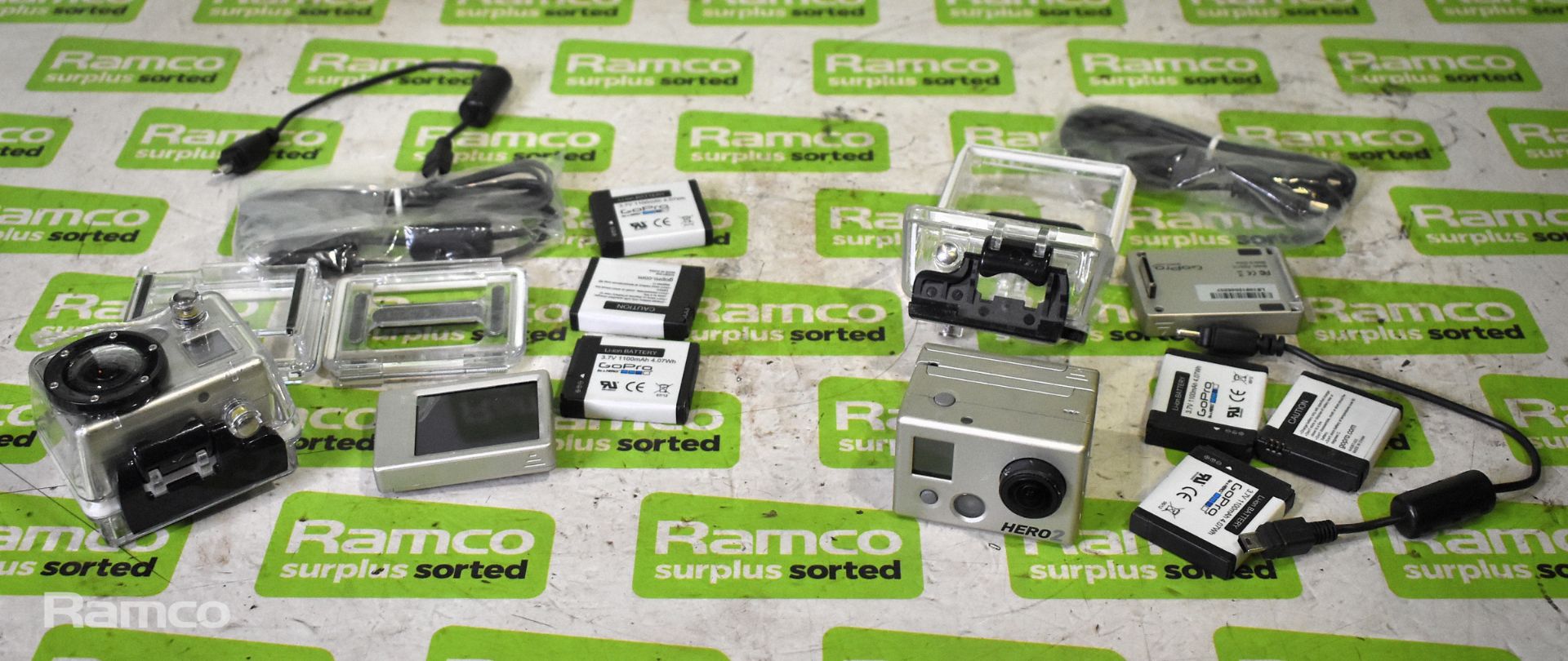 2x GoPro Hero2s with spares (assorted)