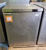 Foster LR150 stainless steel single door undercounter freezer - W 600 x D 675 x H 830mm