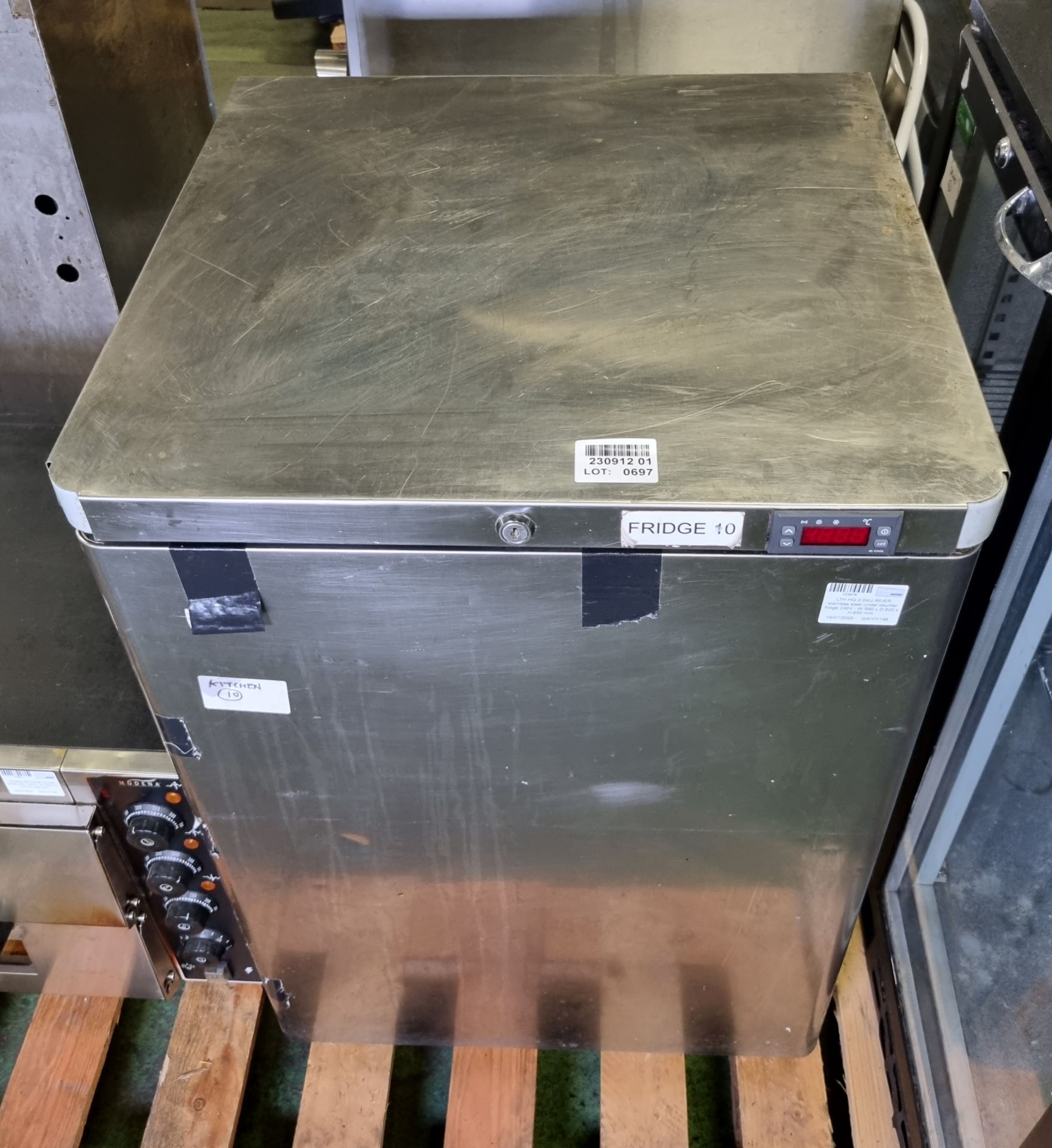 LTH HG 2.0KU RF/ER stainless steel under counter fridge 240V - W 590 x D 620 x H 850 mm - Bild 2 aus 4