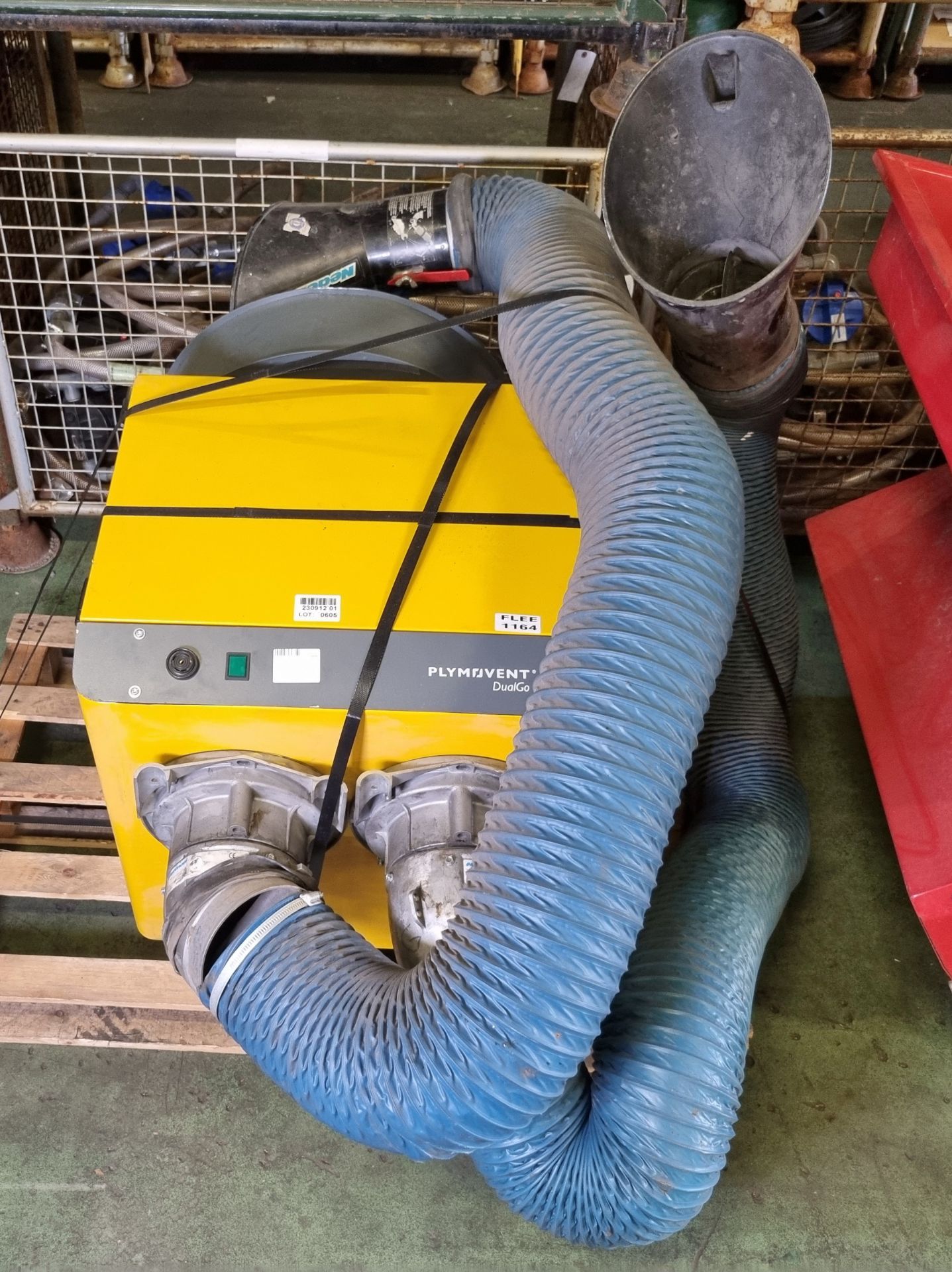 Plymovent DualGo mobile welding fume extractor unit with Nederman hose ducting - Image 2 of 6