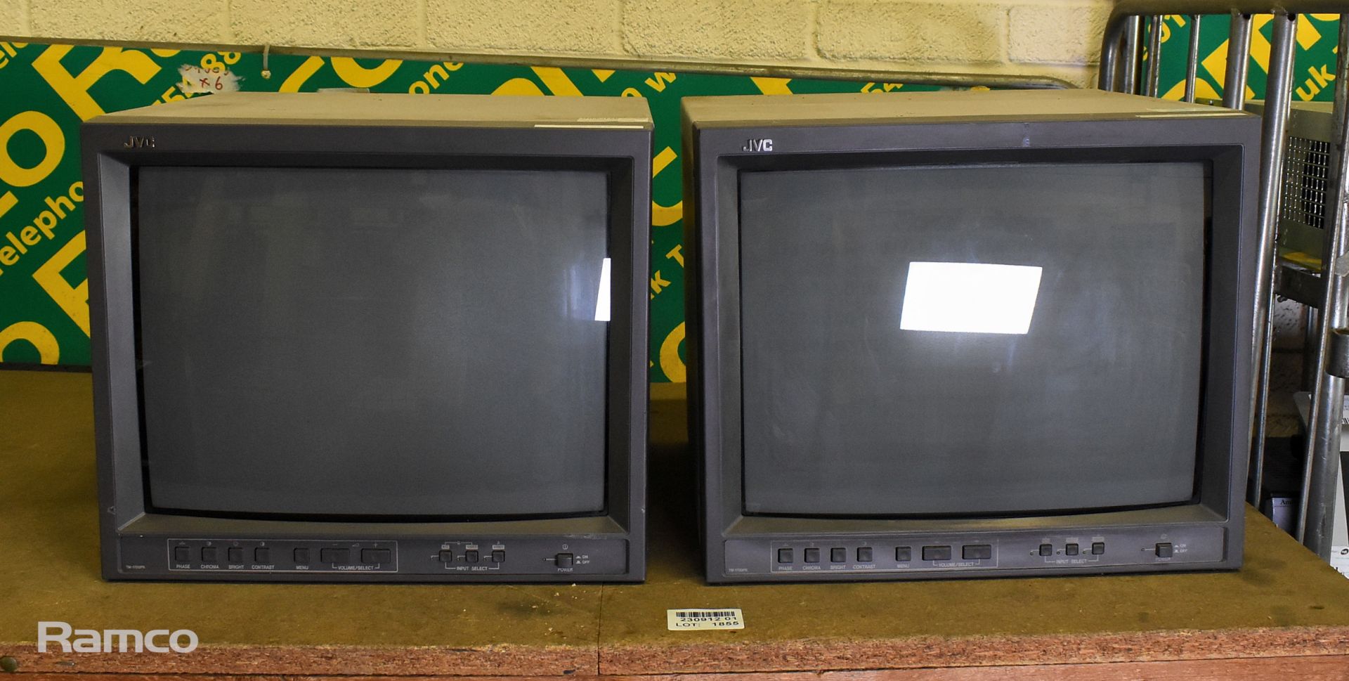 2x JVC TM-1700PN 17 inch CRT colour video monitors