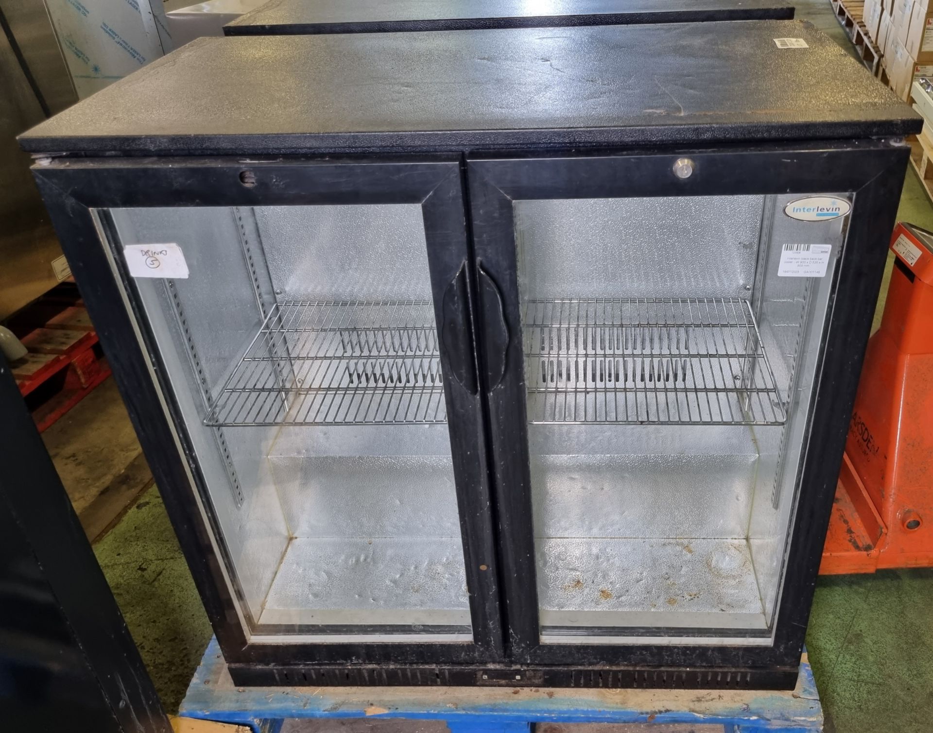 Interlevin black back bar cooler - W 900 x D 520 x H 900 mm - Image 2 of 3