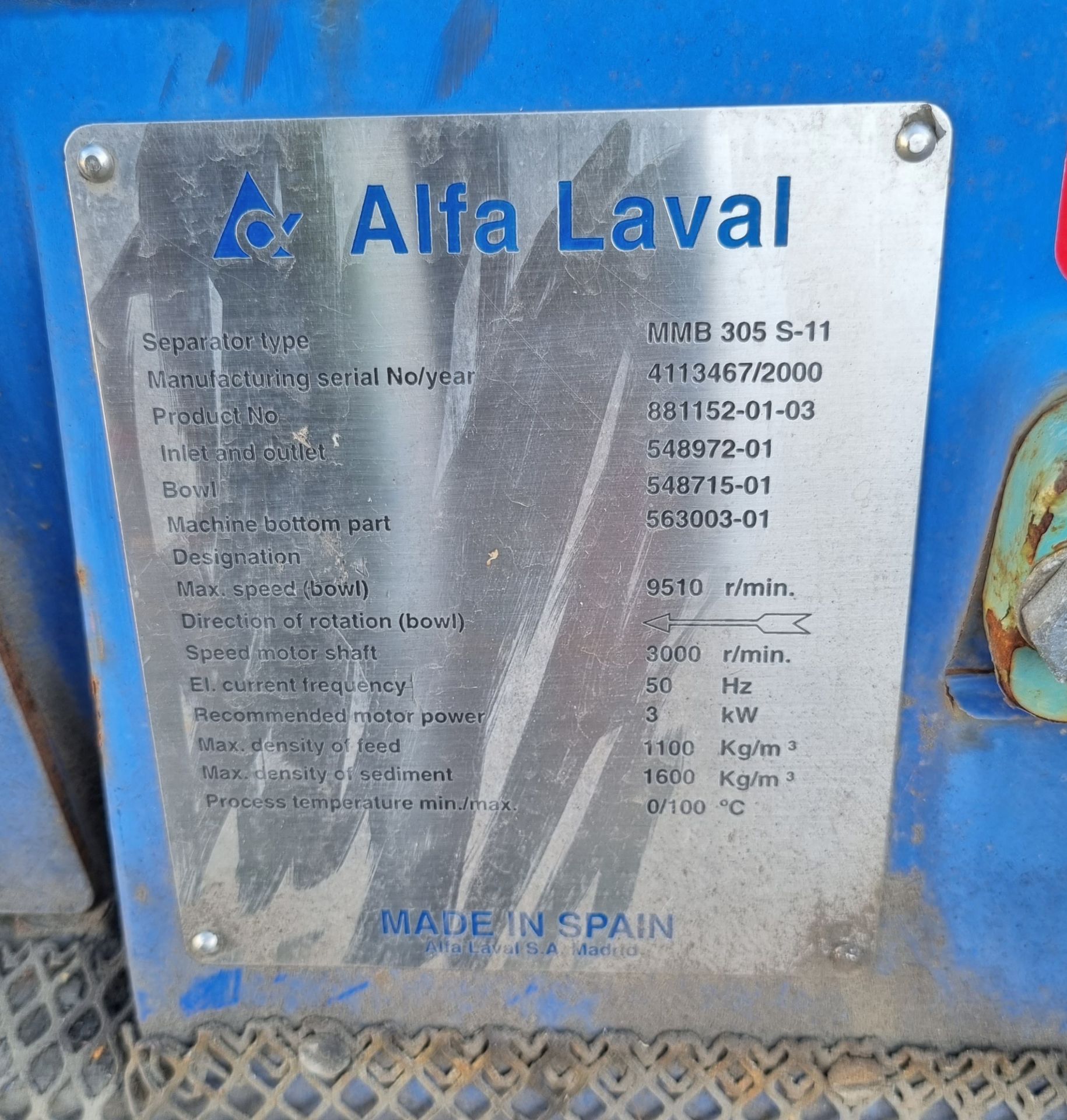 Alfa Laval 881152-01-03 separator unit - Bild 6 aus 18