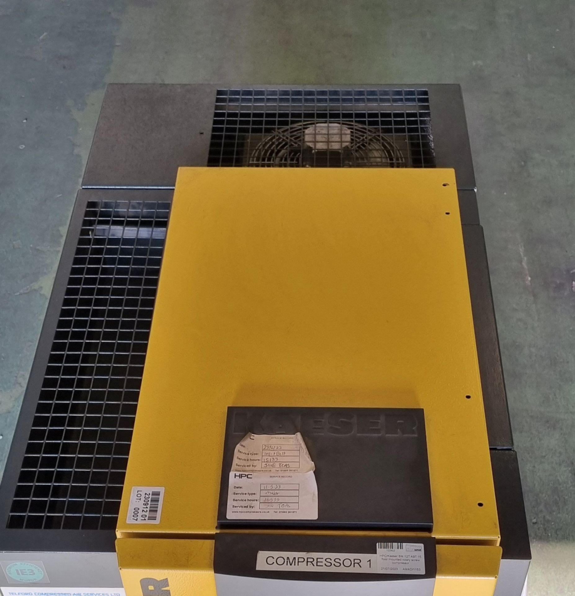 HPC/Kaeser SM 12T rotary screw compressor with ABT 15 refrigeration dryer - Bild 10 aus 11