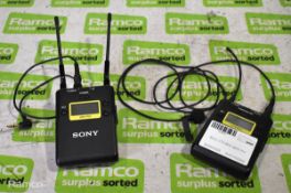 Sony UTX-B03 radio mic transmitter & Sony URX-P03 portable audio receiver