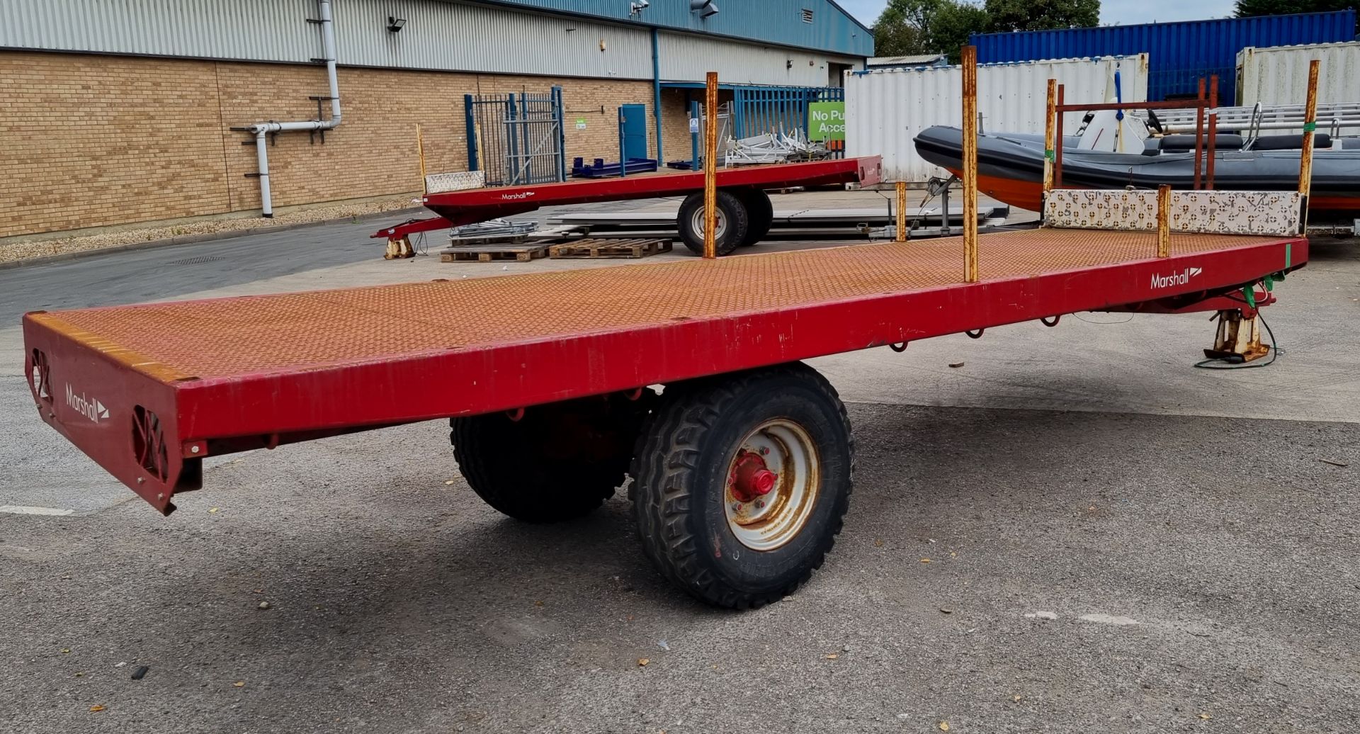 Marshall BC18N 2019 single axle flatbed trailer - 5000 kg carrying capacity - 40kph max design speed - Image 4 of 9