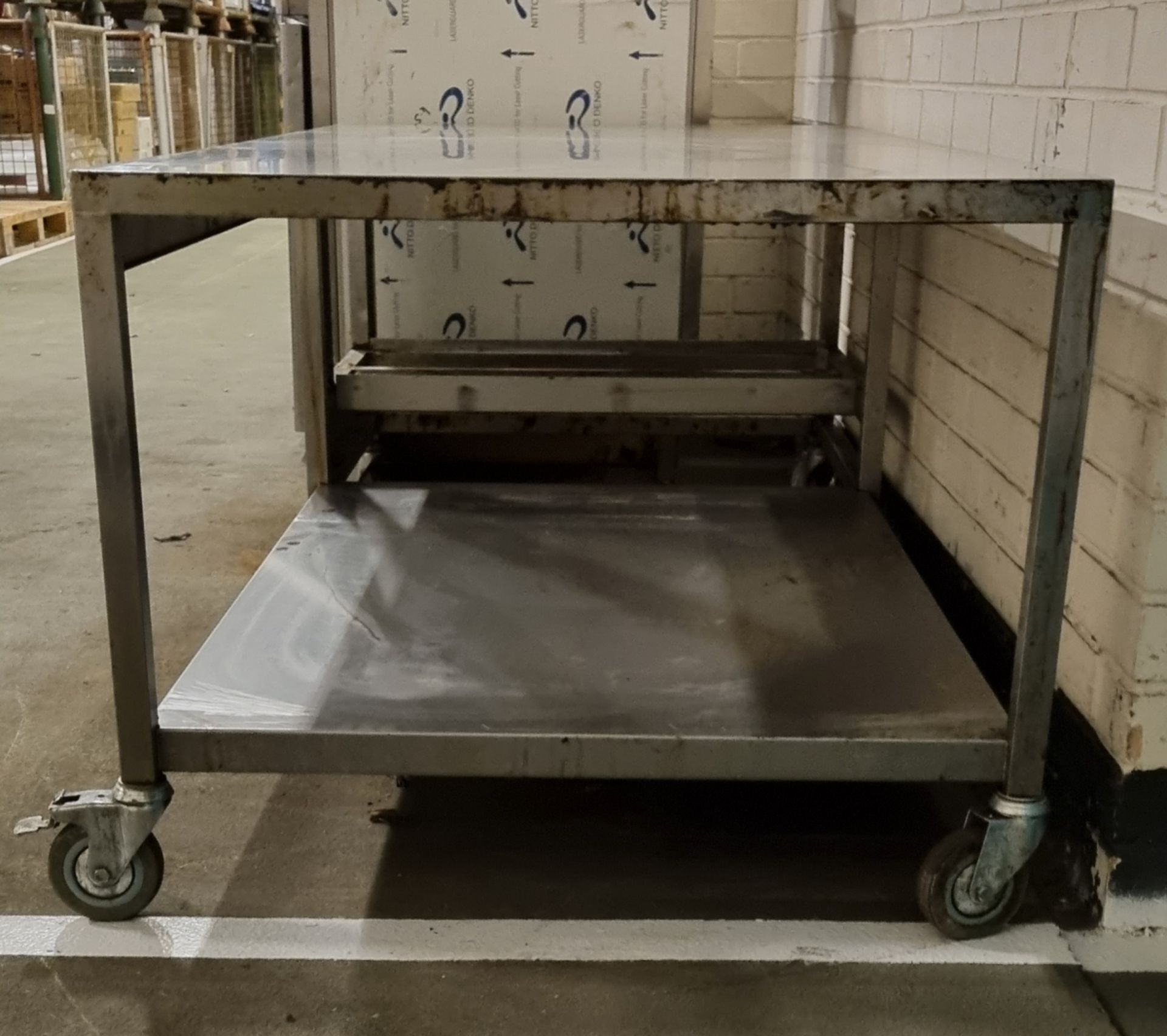 Stainless steel undercounter trolley - W 1800 x D 800 x H 650mm - Image 3 of 3