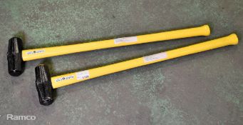 2x Visa Tools 4kg sledgehammers with fibreglass shaft / handle