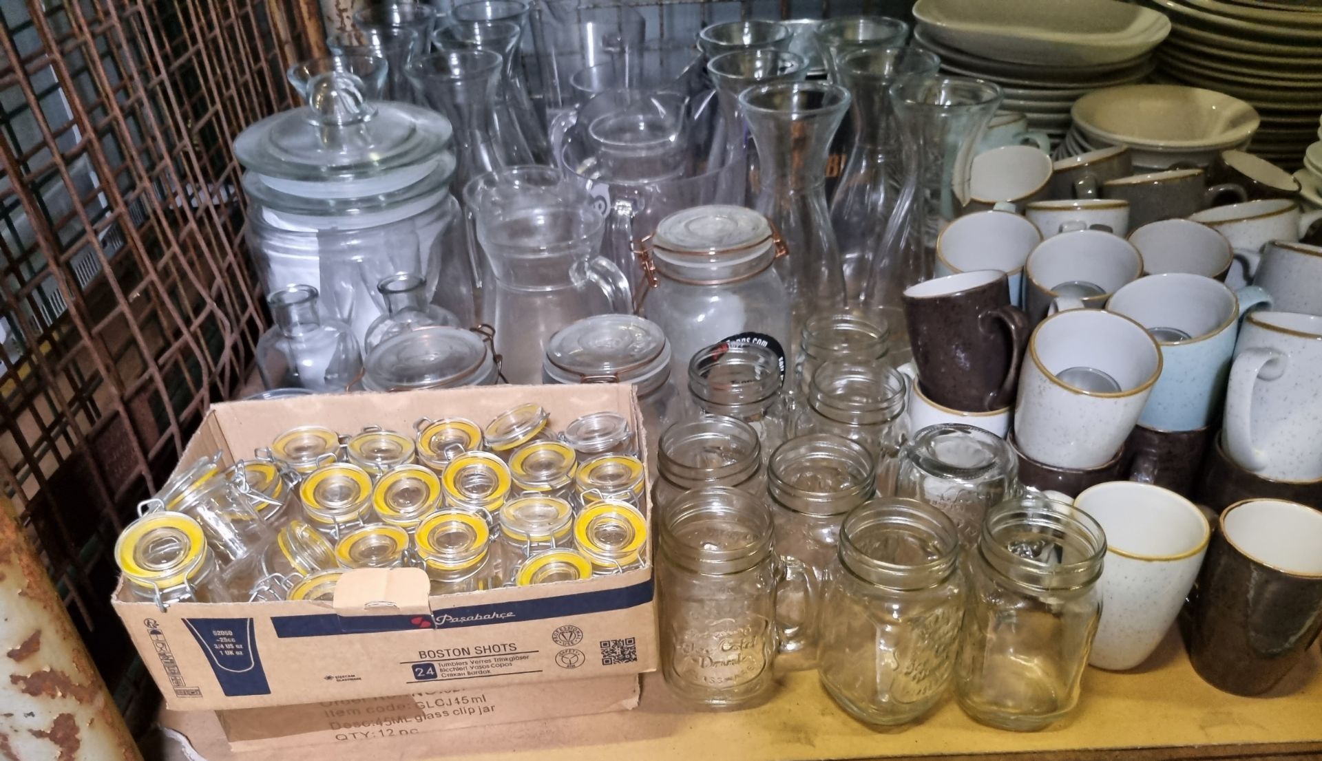 Tableware & glassware - plates, saucers, masonry glasses, jugs & shot glasses - Image 4 of 5