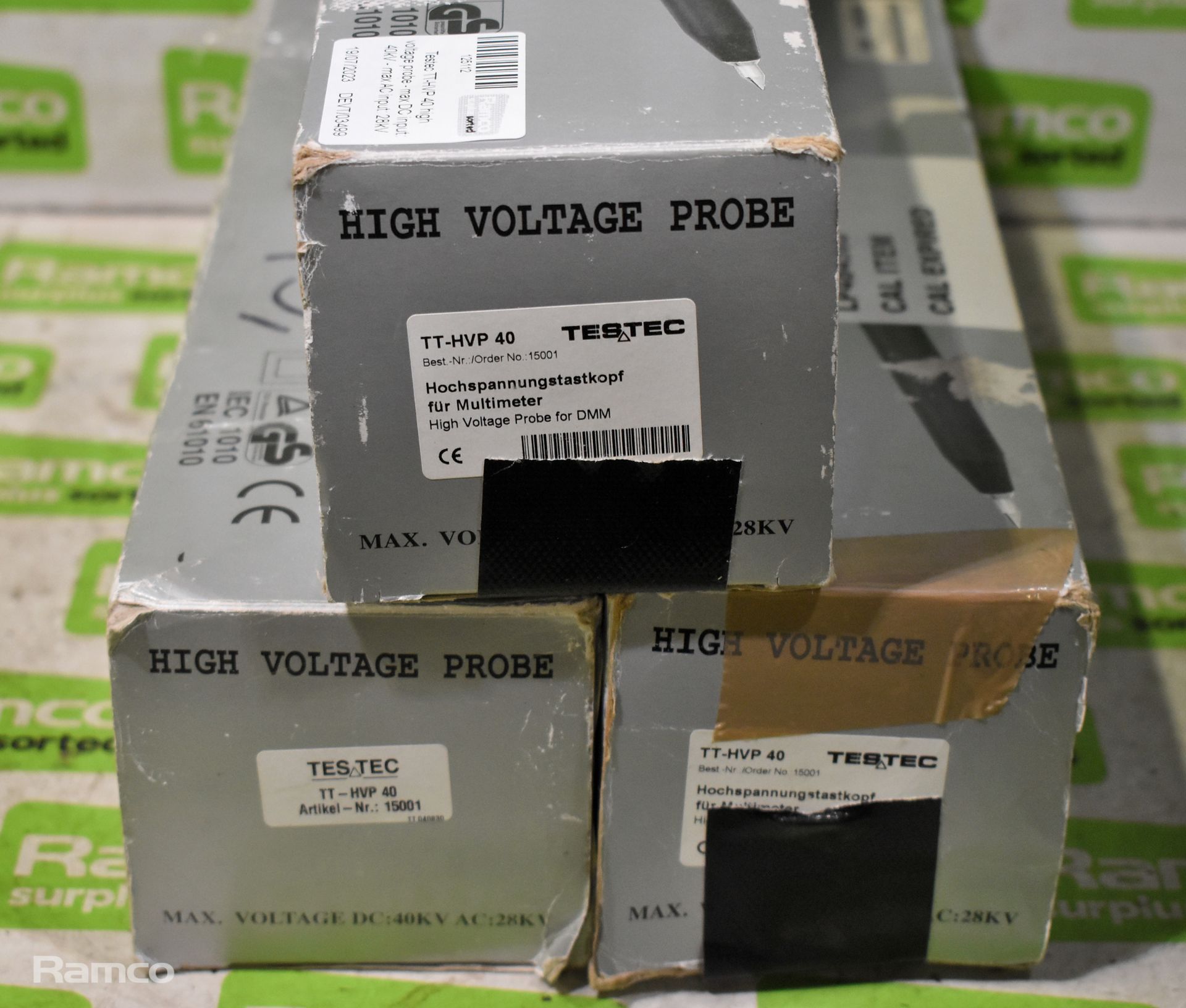 3x Testec TT-HVP 40 high voltage probes - max DC input: 40kV - max AC input: 28kV - Bild 6 aus 6