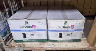 2x boxes of MicroClean SureGuard 3 - size Large coverall with integral feet - 25 units per box