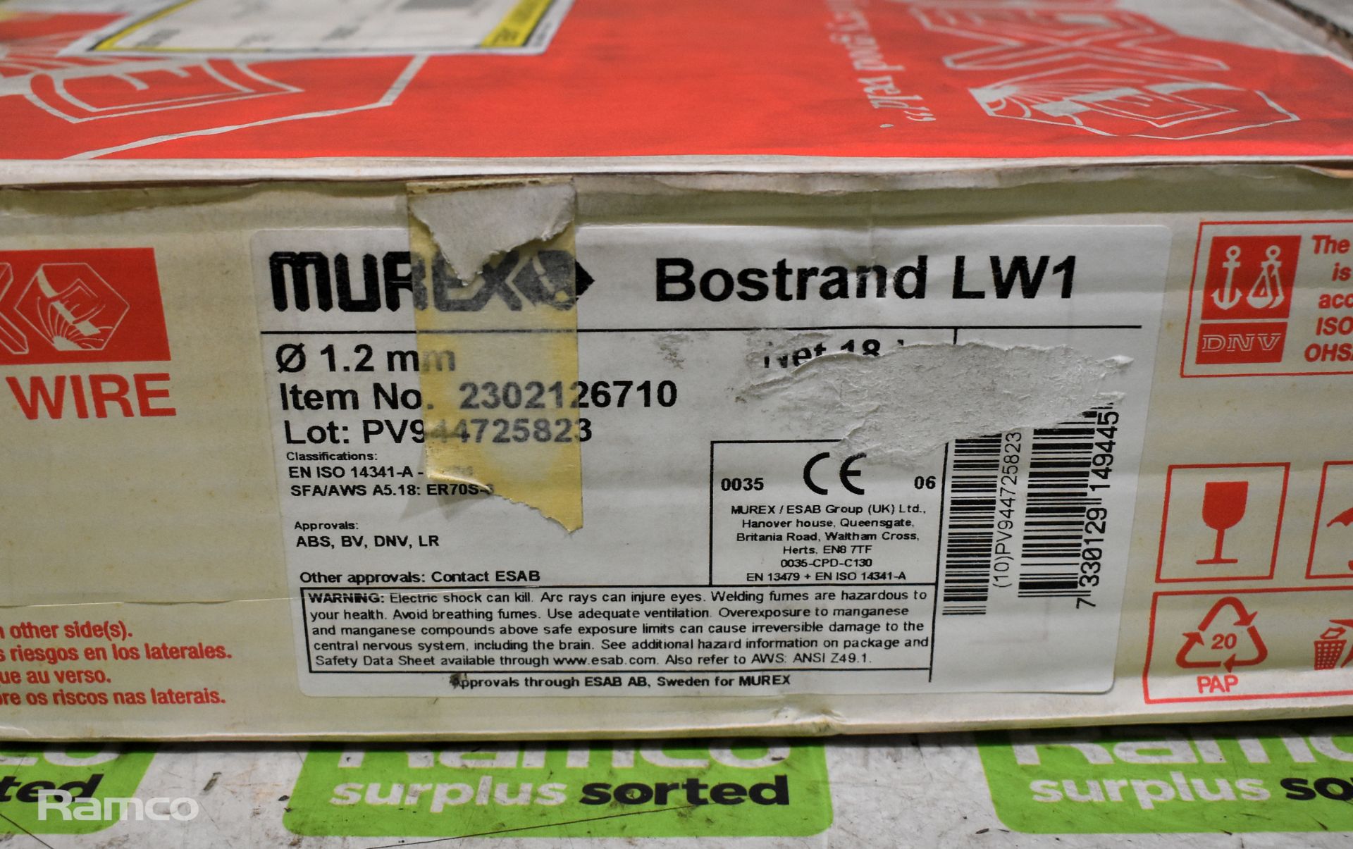 2x spools of Murex Bostrand LW1 1.2mm welding wire - Image 2 of 3