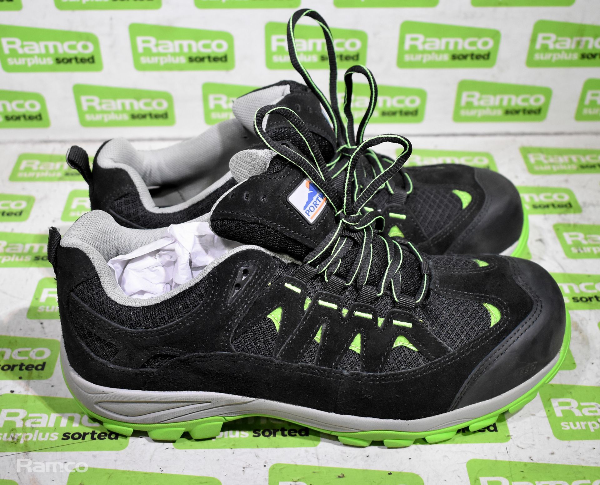 Portwest FC54GNR44 compositelite low cut trainers - size UK10 / ES11 / EU44R - Green & black - Bild 2 aus 3