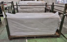 5x Black & white open coil single mattresses - discoloured due to being in storage 2' 6" & 18.5cm