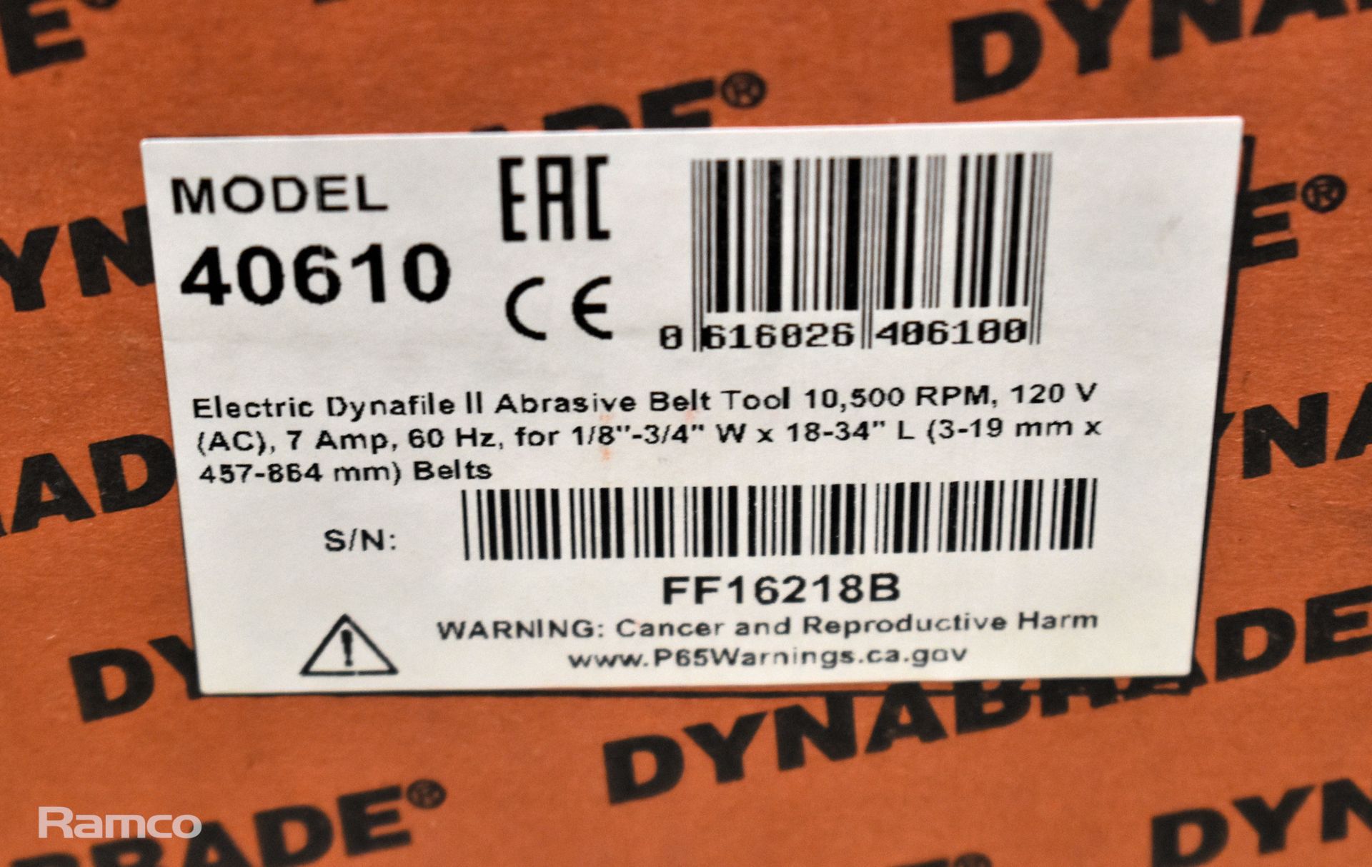 DynaLocke 40610 electric dynafile II abrasive-belt tool - Bild 7 aus 7