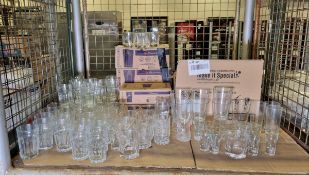 Glassware - tumbler & shot glasses
