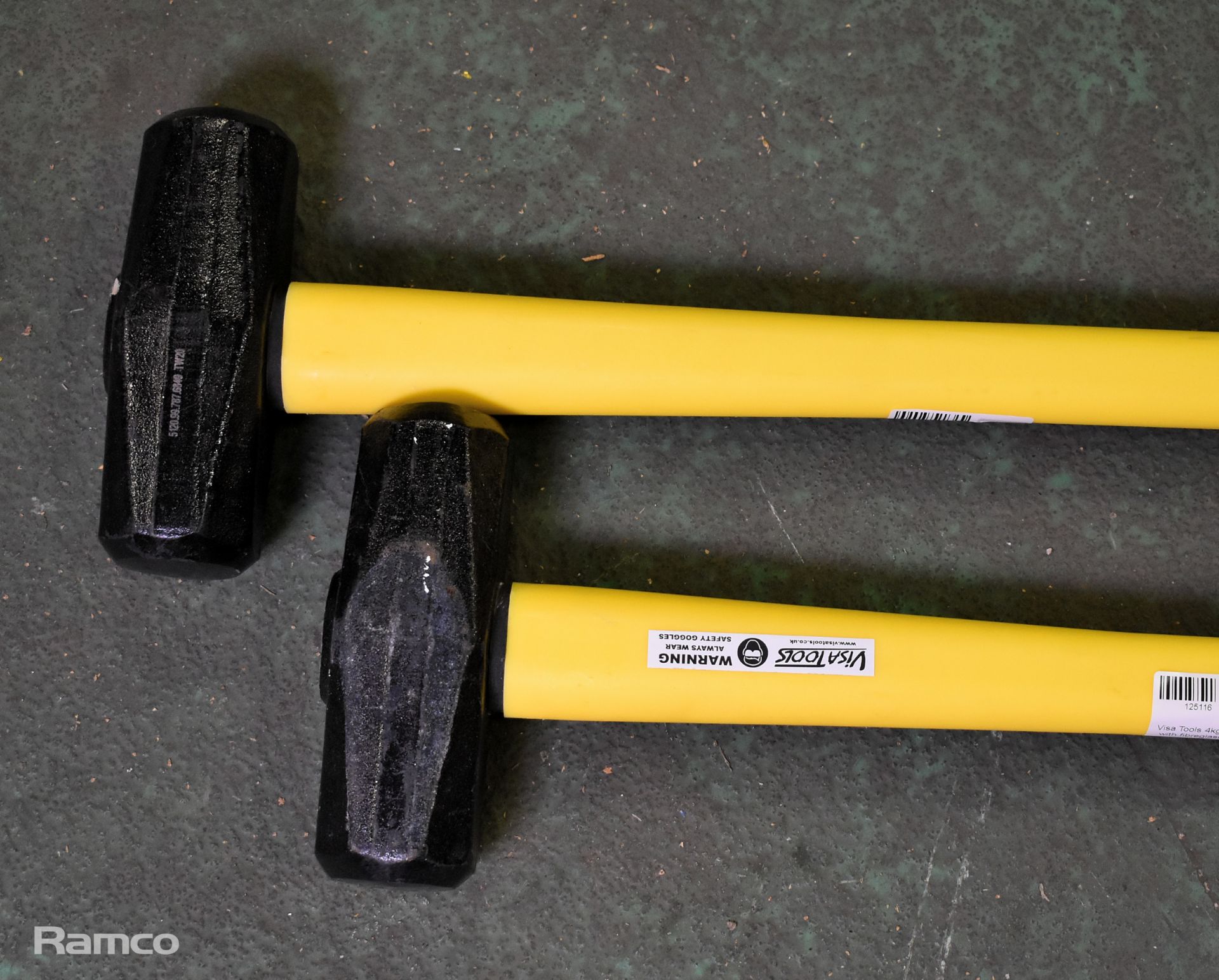 2x Visa Tools 4kg sledgehammers with fibreglass shaft / handle - Image 2 of 4