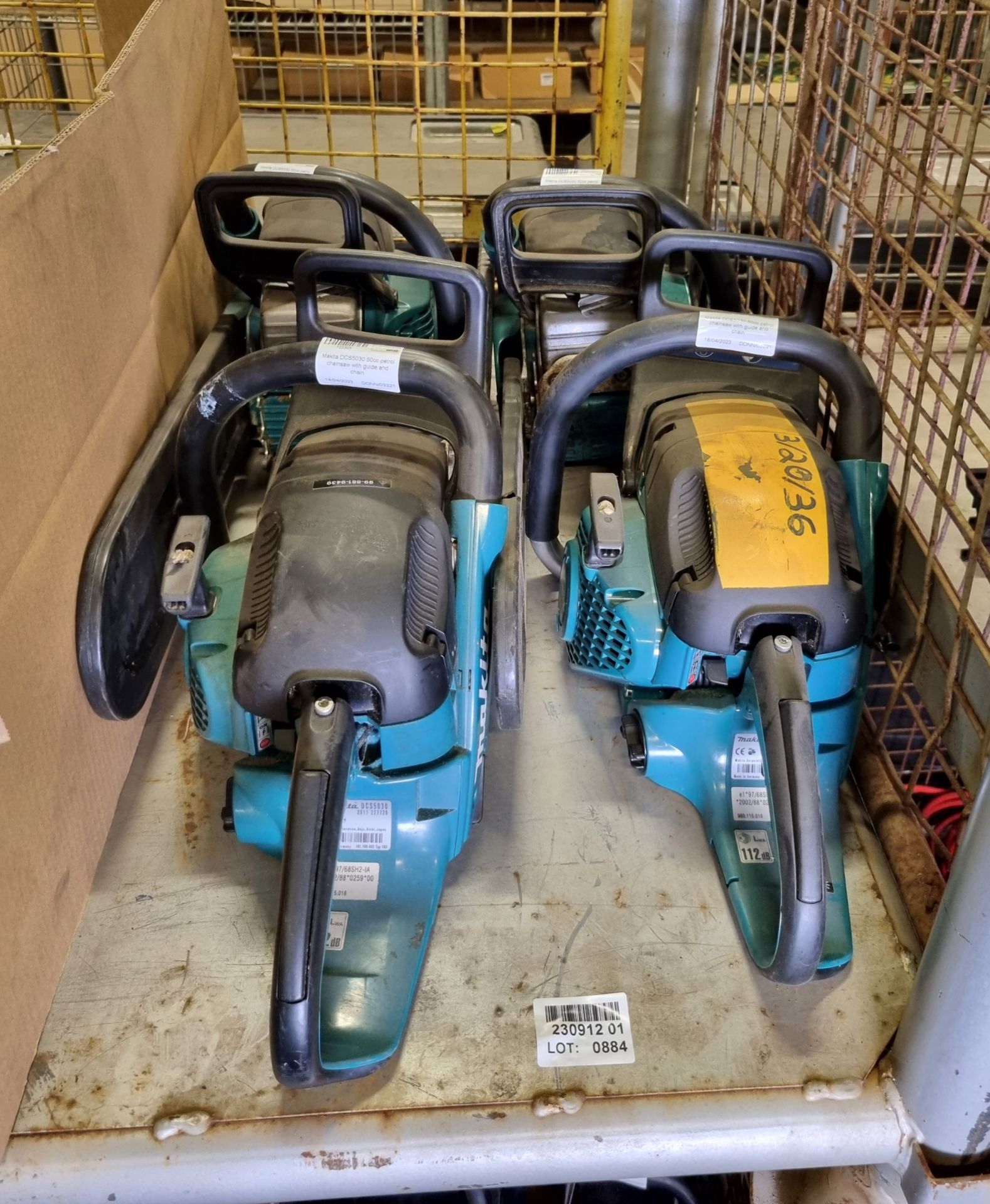 4x Makita DCS5030 50cc petrol chainsaws - AS SPARES OR REPAIRS