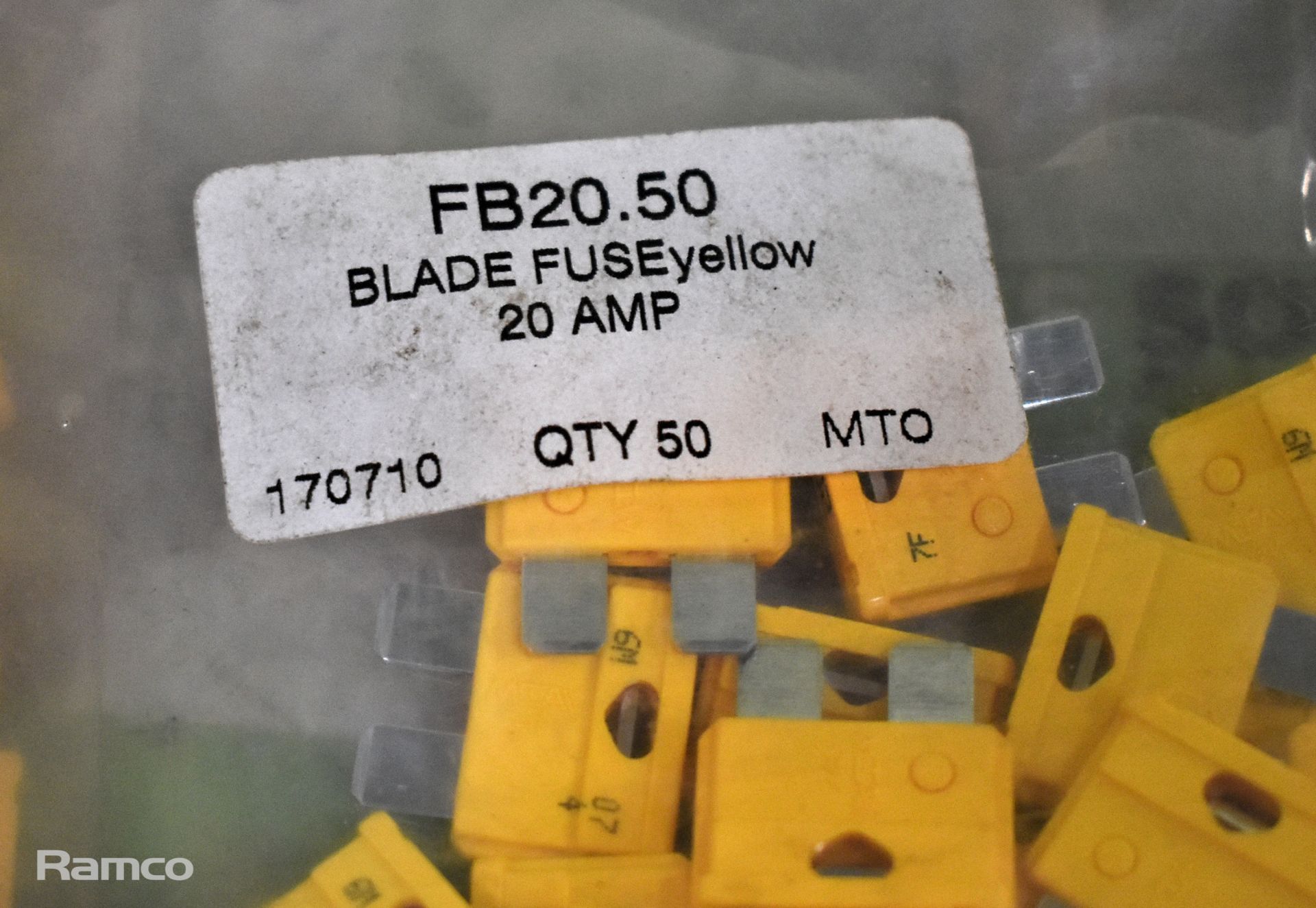 7x packs of FB20.50 yellow 20 amp fuses (50 per pack) - Bild 2 aus 2