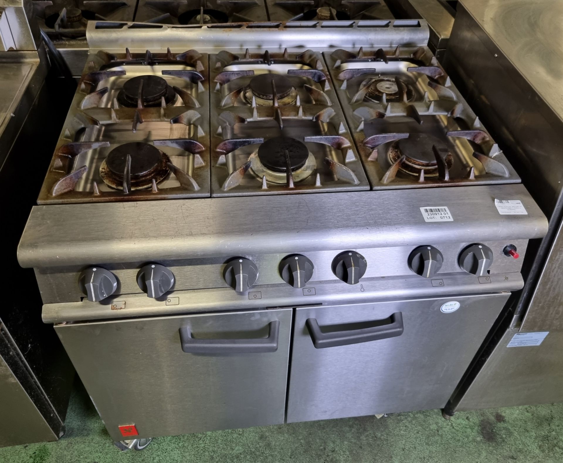 Falcon 6-burner gas oven on casters H890 x W900 x D790mm - Bild 2 aus 4