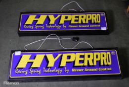 Hyperpro illuminated dealer signs - detail in the description