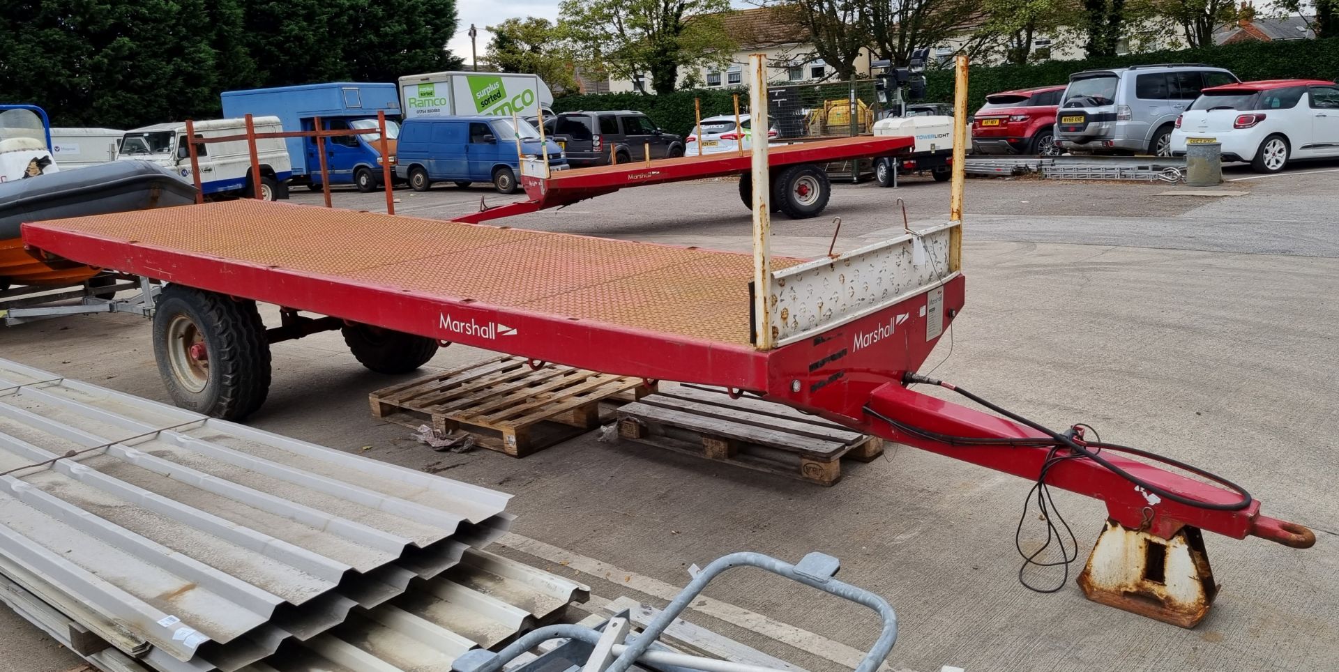 Marshall BC18N 2019 single axle flatbed trailer - 5000 kg carrying capacity - 40kph max design speed - Image 4 of 8