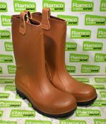 Dunlop C462743 Purofort rig-air full safety boots - brown / black- Size UK10 / US11 / EU44