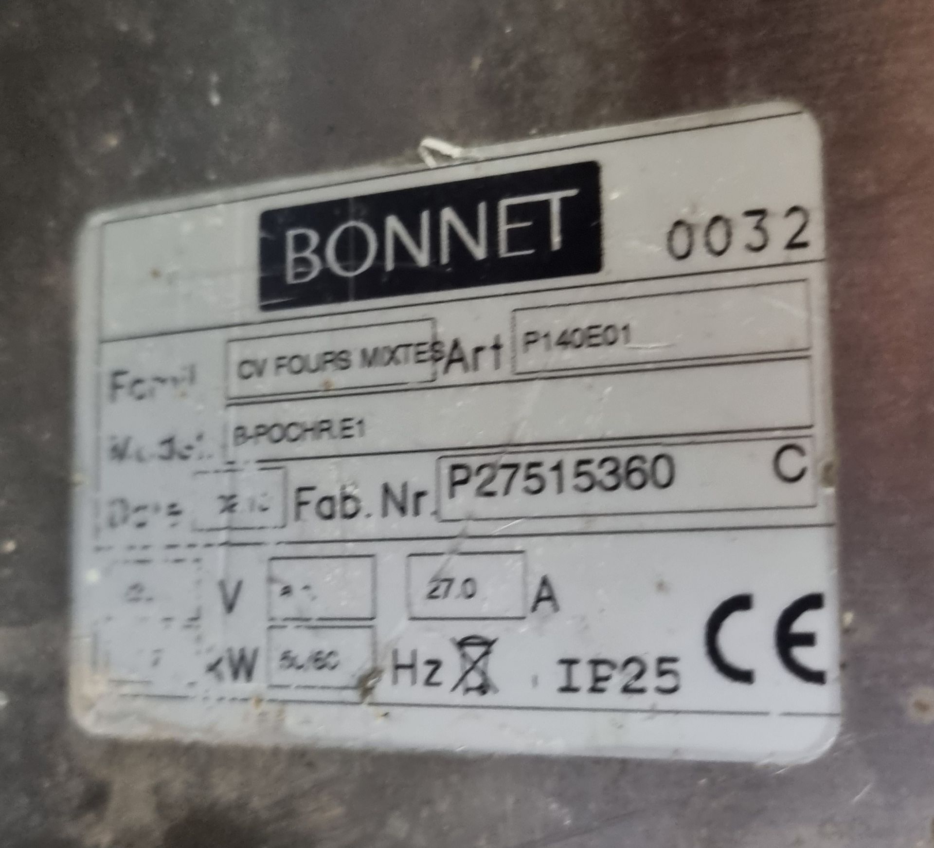 Bonnet B-POCHR.E1 combi oven - L770 x W800 x D560mm - Image 5 of 5