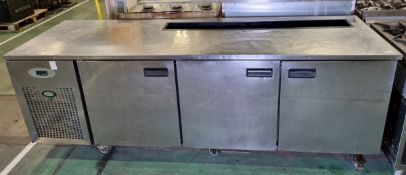 Foster EPRO2/3H counter fridge with saladette - W2480 x D800 x H880mm