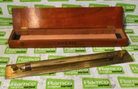 45cm parallel rolling ruler in wooden case
