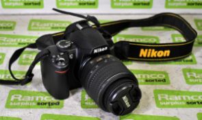Nikon D3000 digital camera with AF-S NIKKOR 18-55mm lens - with charger