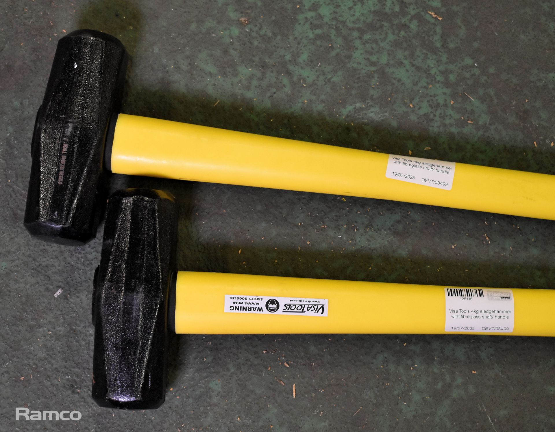 2x Visa Tools 4kg sledgehammers with fibreglass shaft / handle - Bild 2 aus 2