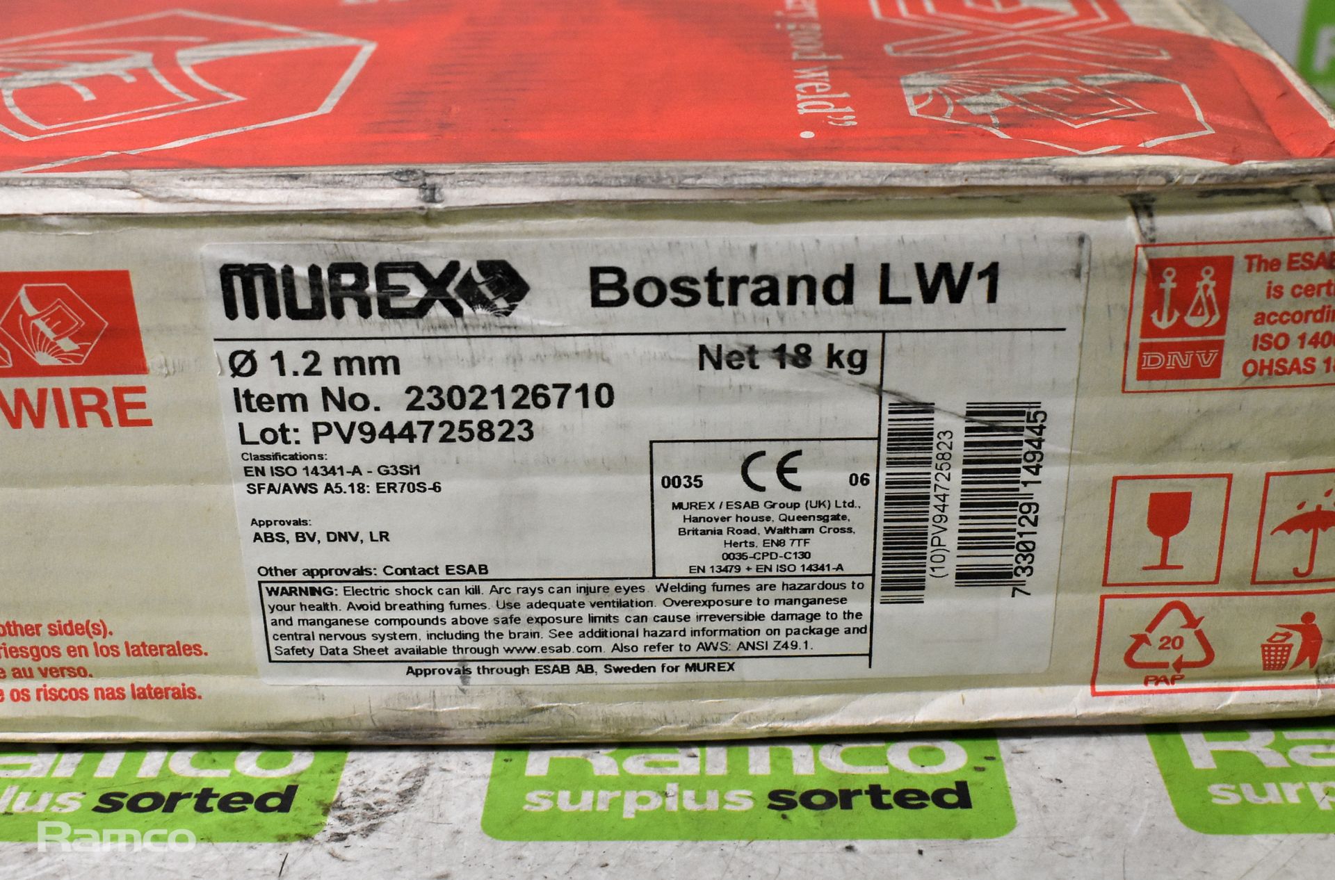 2x spools of Murex Bostrand LW1 1.2mm welding wire - Image 3 of 3