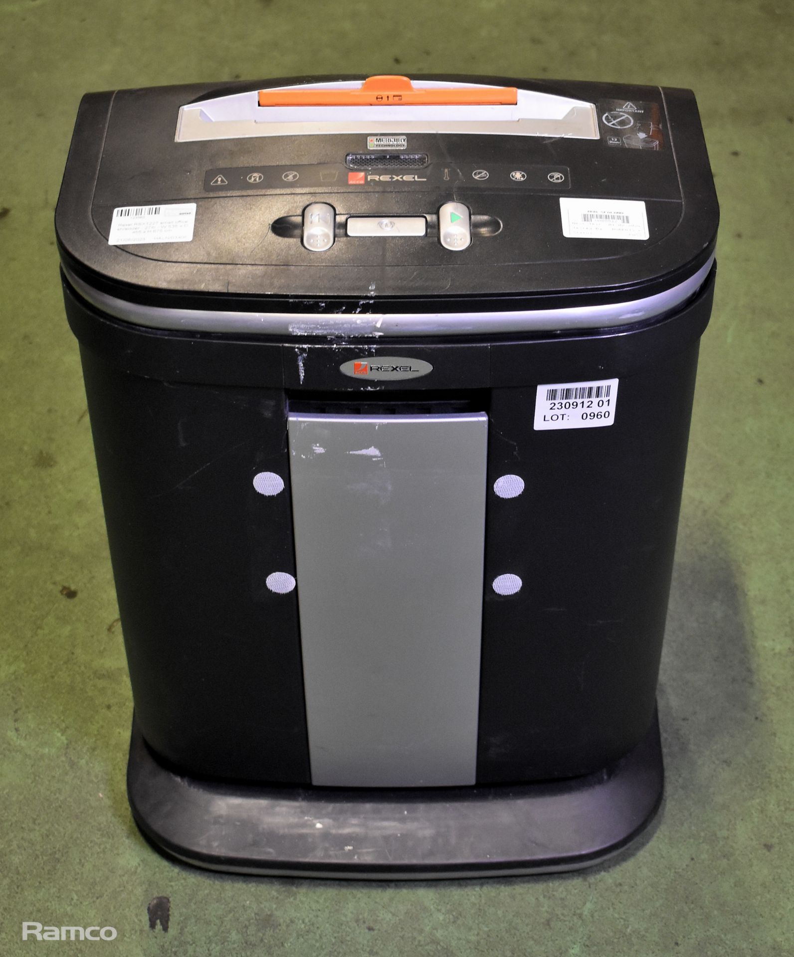 Rexel RSX1227 office shredder - 27ltr - W 535 x D 455 x H 675mm