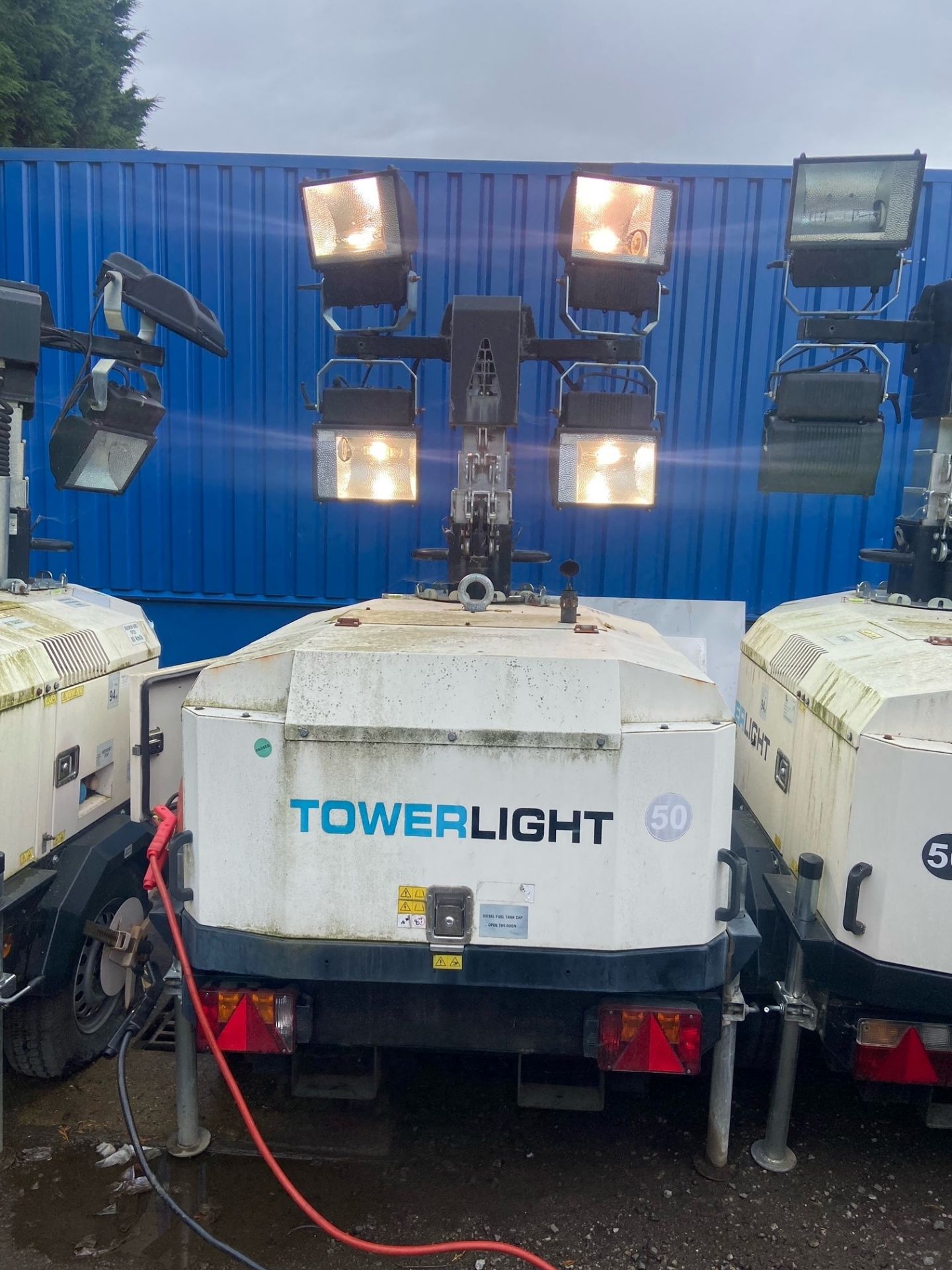 Towerlight VB9 4x400W metal halide lighting tower - Hatz 1B20-4 diesel engine - Linz E1C10S F gen - Image 8 of 18