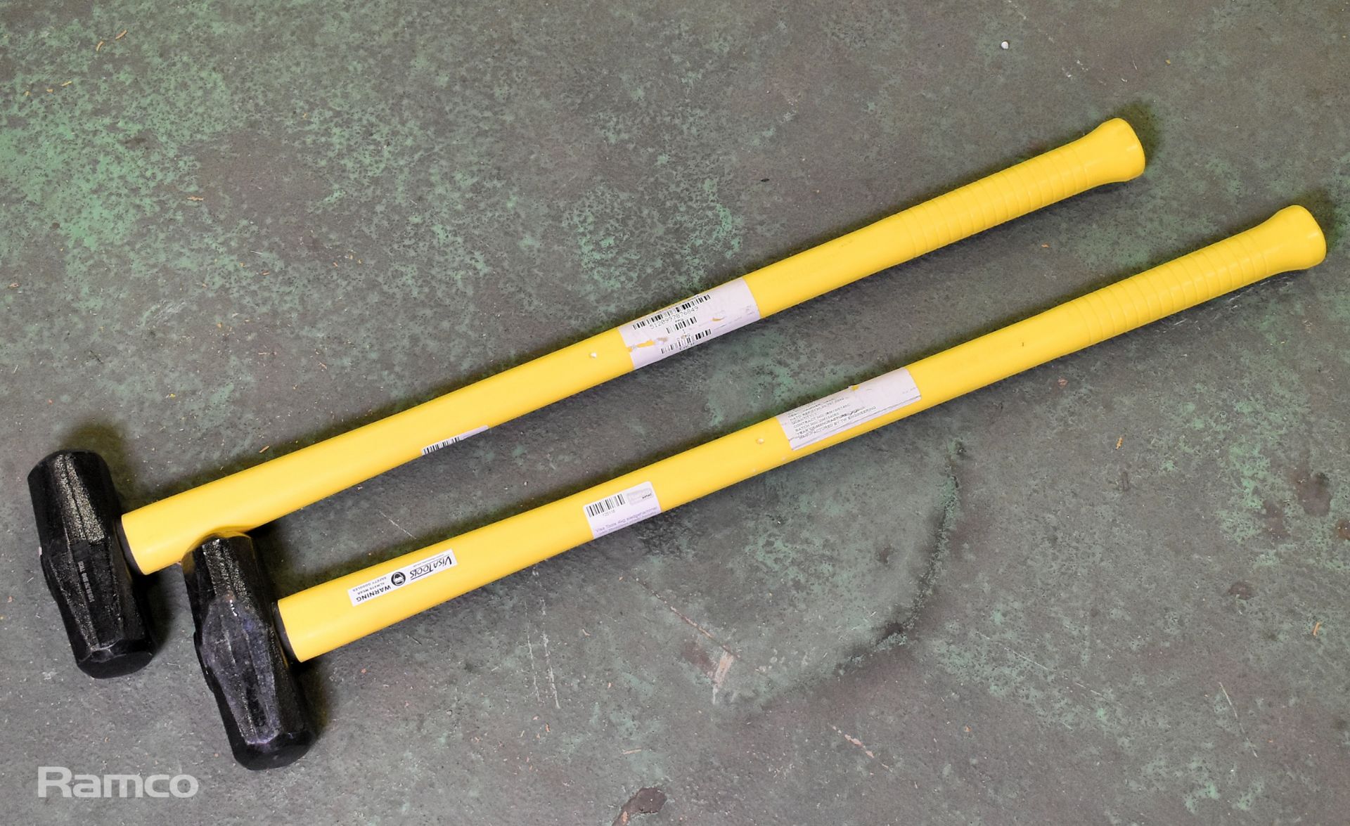 2x Visa Tools 4kg sledgehammers with fibreglass shaft / handle