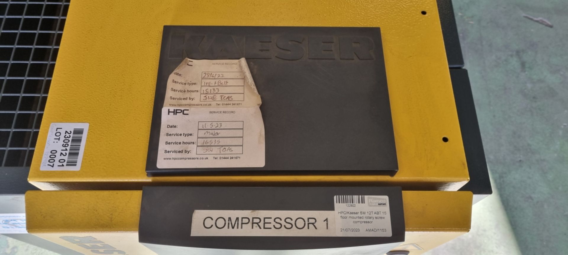 HPC/Kaeser SM 12T rotary screw compressor with ABT 15 refrigeration dryer - Bild 11 aus 11