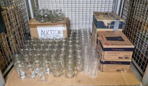 Glassware - mason jars & tumblers - Unknown quantity