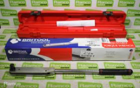 Britool EVT 600A 3/8 inch adjustable torque wrench in plastic case - 12-68 nm (10-50 lbf.ft)
