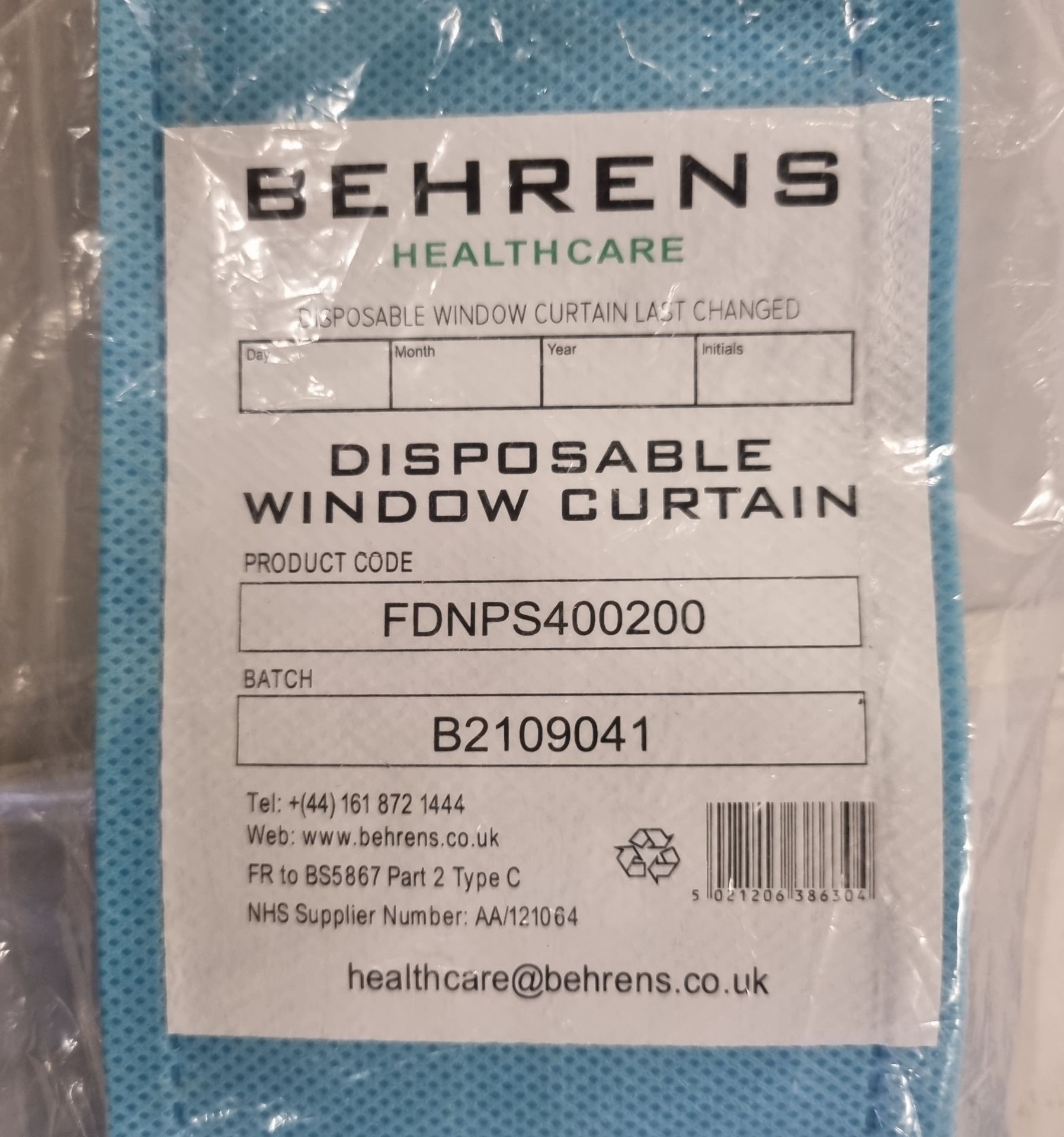 6x boxes of Behrens FDNPS400200 blue disposable cubicle curtains - approx 20 pcs per box - Image 4 of 4