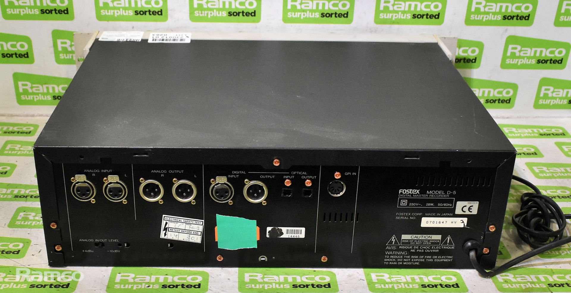 Fostex D-5 digital master recorder - L 485 x W 370 x H 120mm - Image 4 of 6