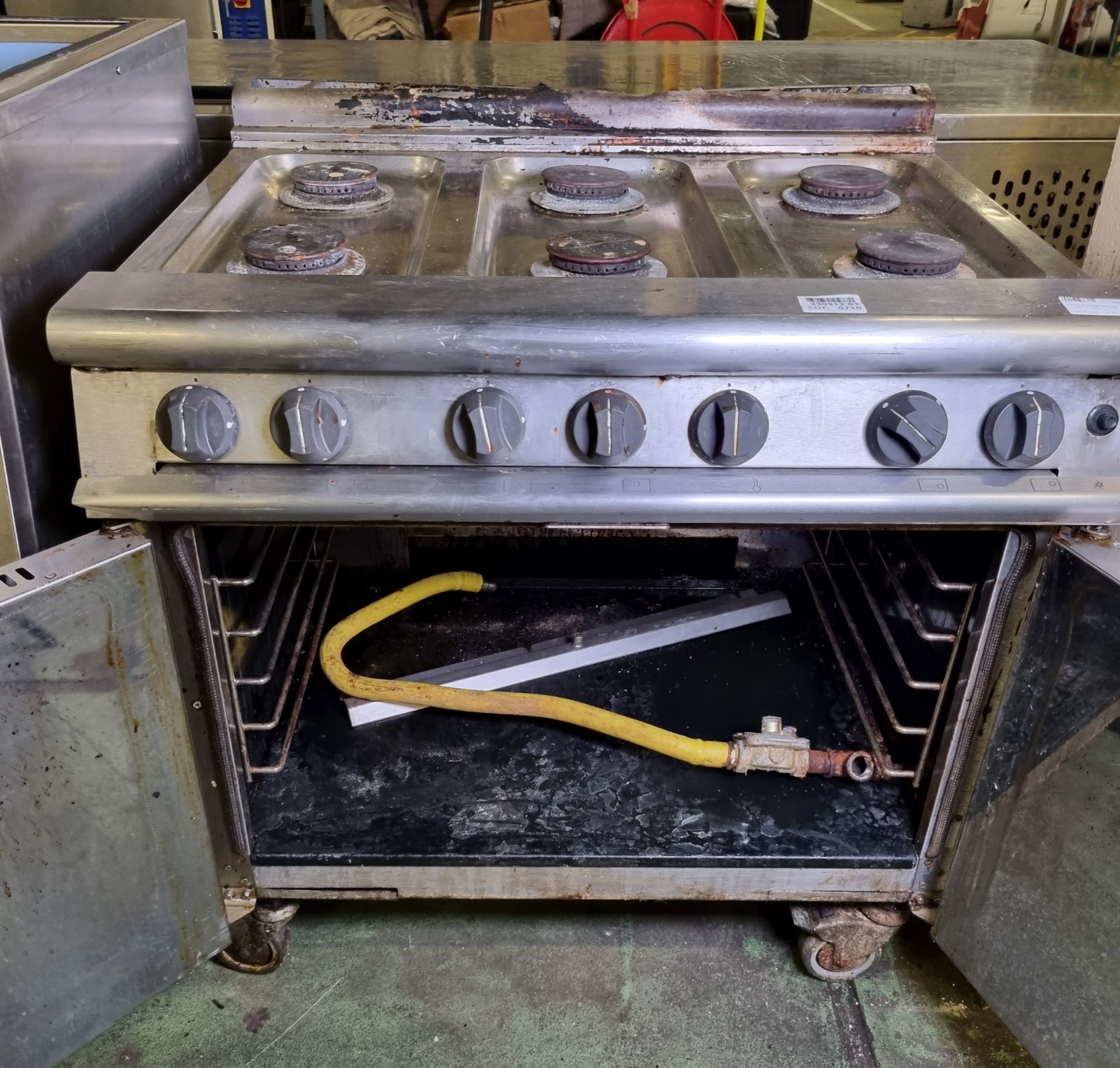 Falcon 6-burner gas oven on casters H890 x W900 x D790mm - Bild 3 aus 4