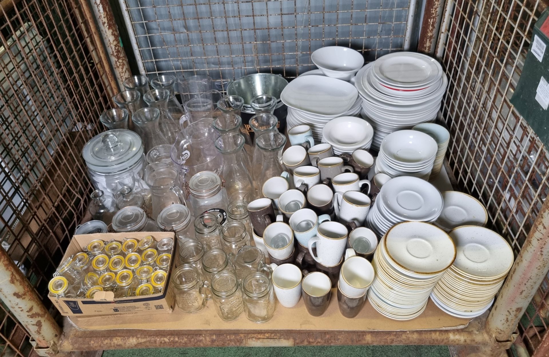 Tableware & glassware - plates, saucers, masonry glasses, jugs & shot glasses - Image 2 of 5