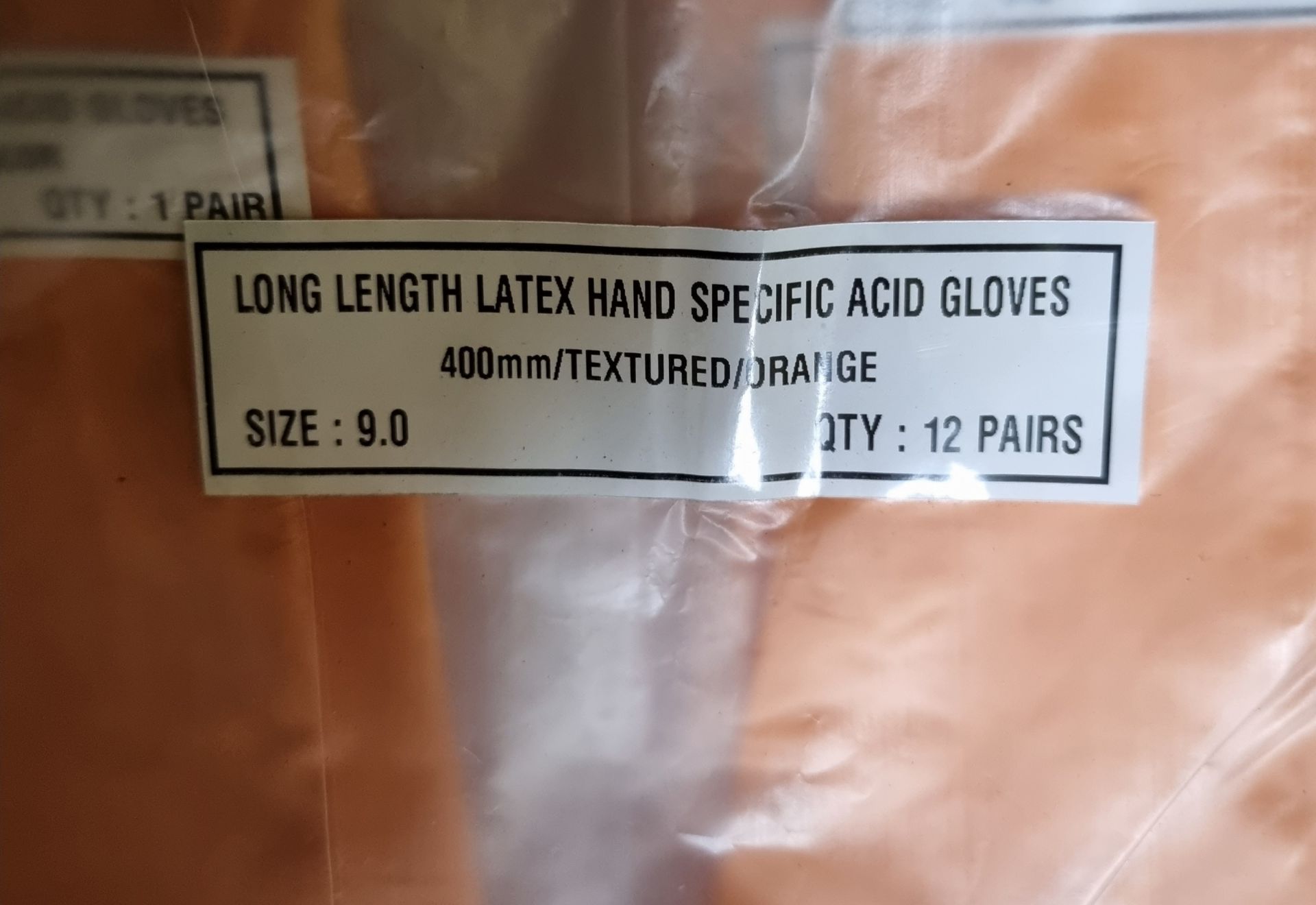 Orange latex gloves & white overshoes - full details in description - Image 4 of 4