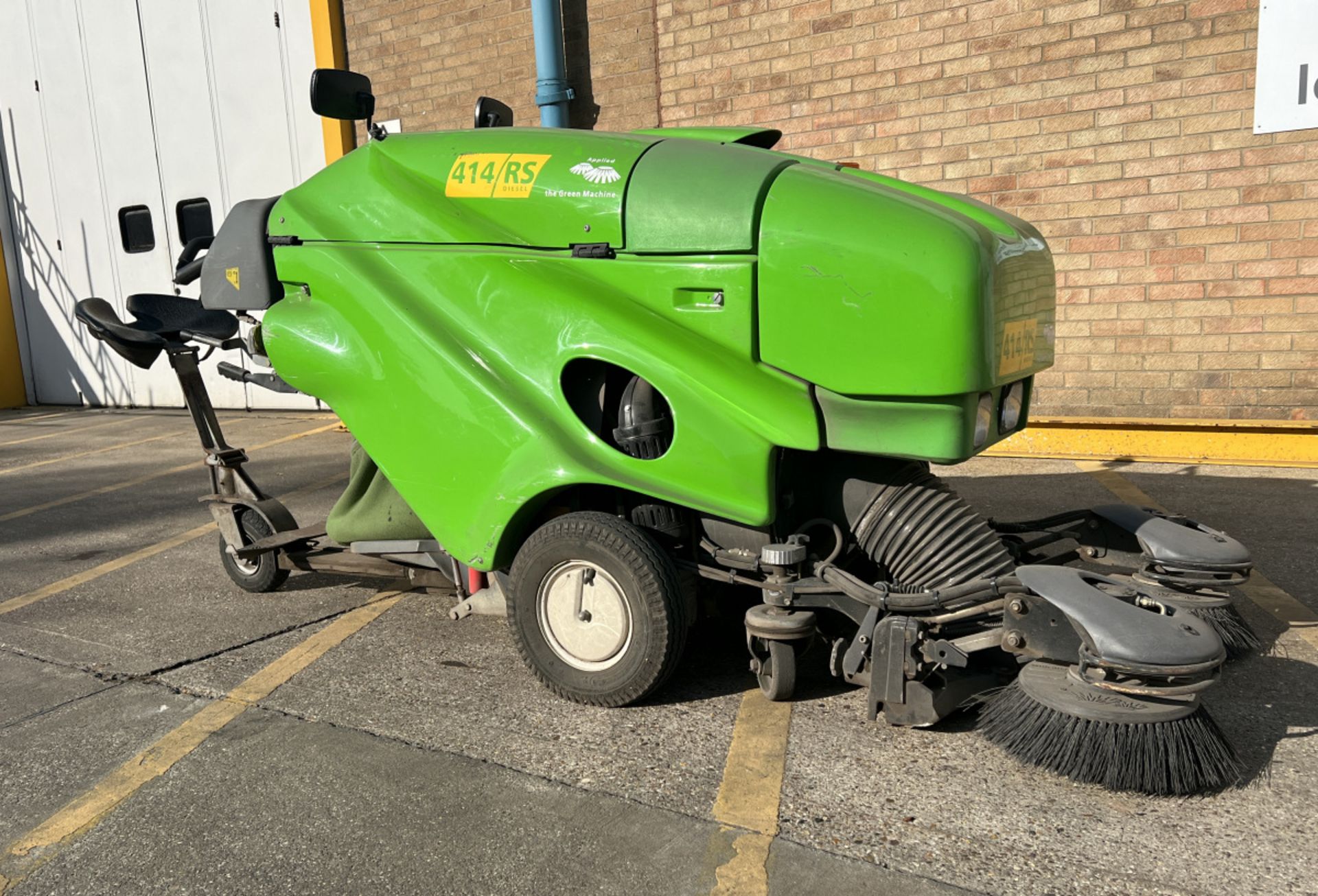 Green Machine 414RS diesel ride on sweeper - 111 hours